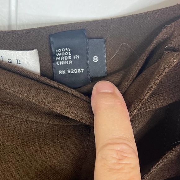 Charles Nolan 100% Wool Chocolate Brown Wrap/Kilt Like Skirt SZ 8 - Picture 6 of 7